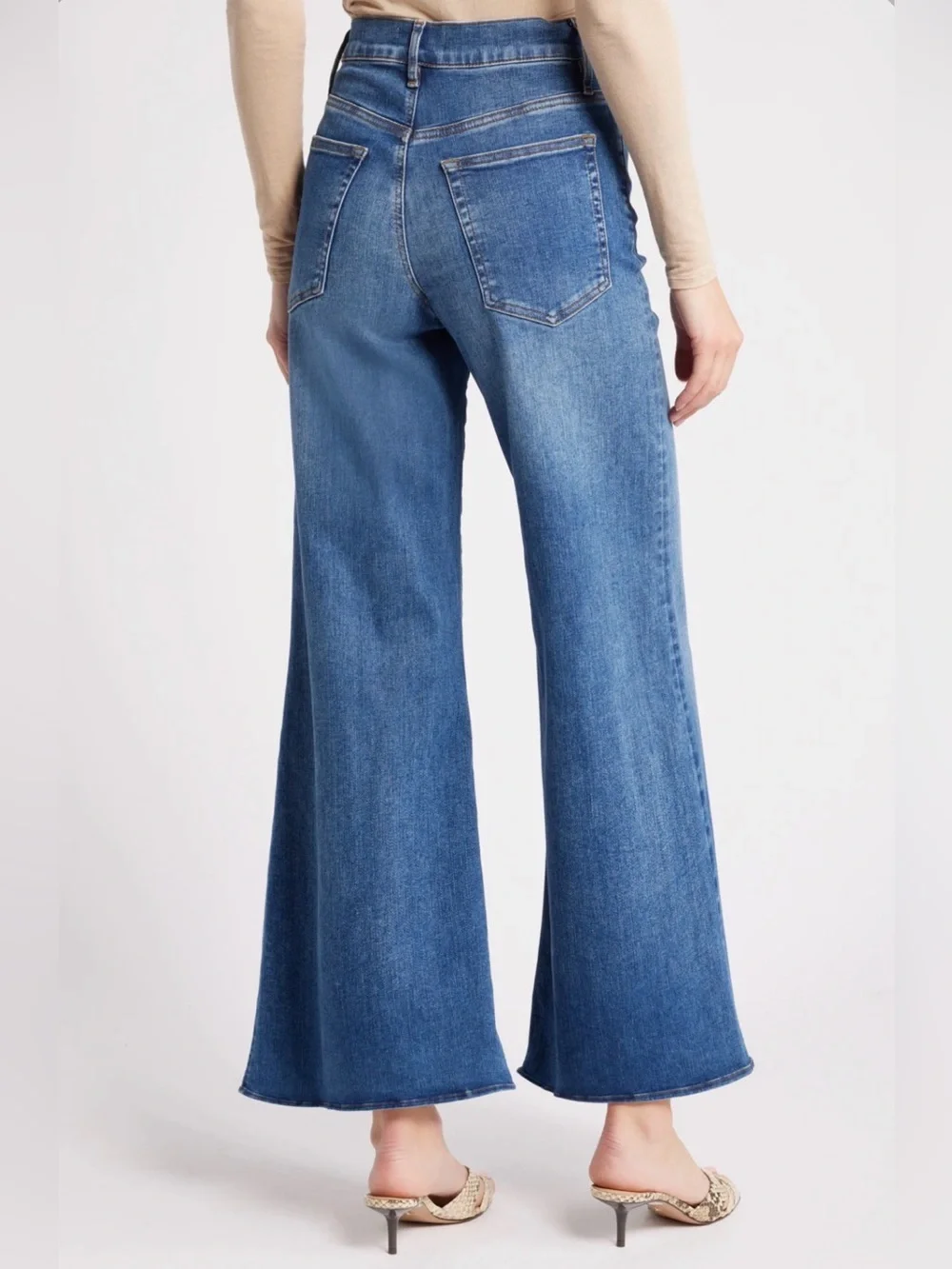 Frame Le Palazzo Crop Wide Leg Flare Jeans Size 28 - Picture 3 of 12